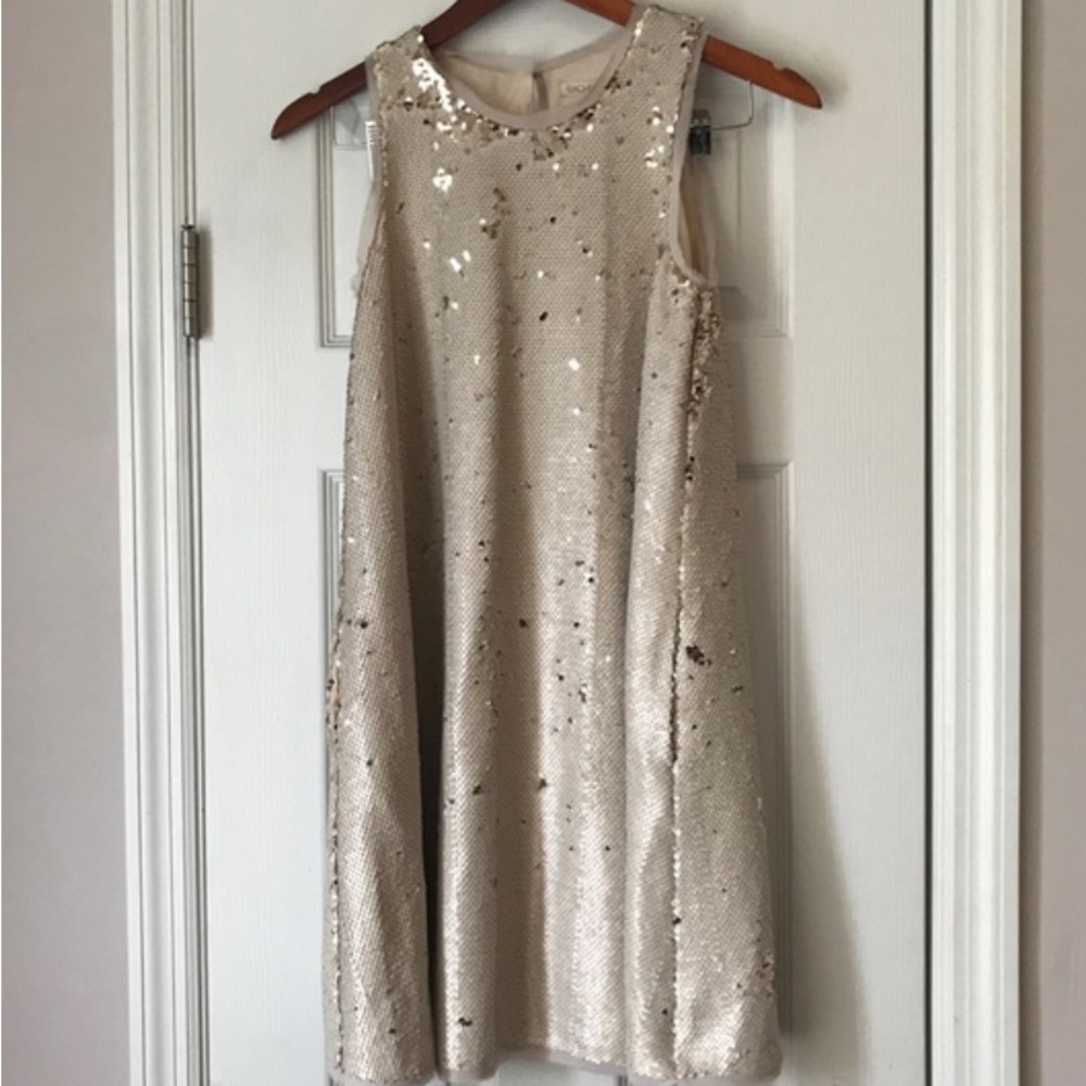 RACHEL ROY GOLD SEQUIN SWING DRESS   NWT - Picture 6 of 9